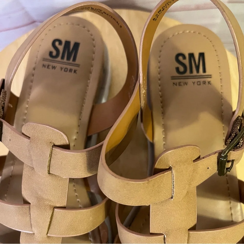 SM New‎ York Dolora Tan Sandals Size 8.5